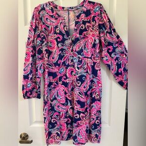 Lilly Pulitzer Emery Dress in Pink and Blue Floral